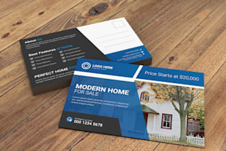 design business,  corporate, real estate, direct mail eddm postcard