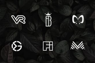 design 3 luxury fashion monogram apparel clothing brand logo