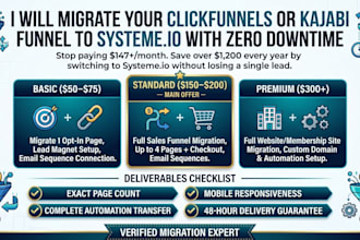 migrate your clickfunnels or kajabi funnel to systeme io with zero downtime