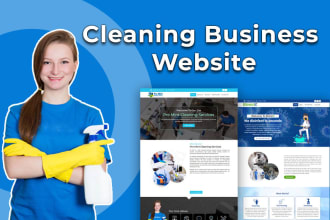 create cleaning business website for house, office cleaning service website