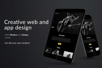 your app design and website ui in adobe xd and photoshop