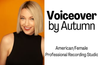 record a professional, american female voiceover for any copy or script