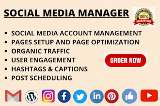 be your social media marketing manager