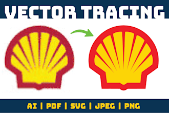 trace blurry logo to vector
