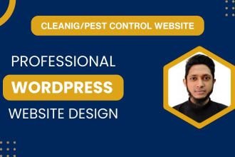 create cleaning company website or pest control company website