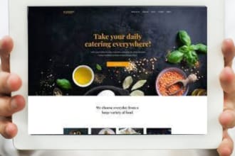 create a catering, cafe, restaurant, bakery website