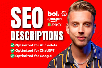 write SEO product descriptions fully optimized for google and chatgpt ai models
