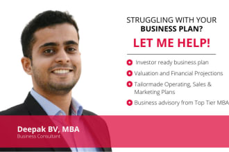 make a detailed business plan with financials