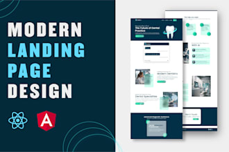 build creative landing page design in react , angular and wordpress