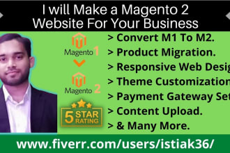 make a fully customized magento 2 website for you business