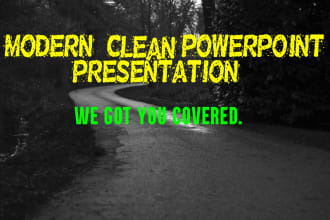 design a modern and clean powerpoint presentation