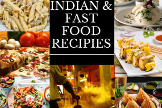 give you indian food and fast food recipies