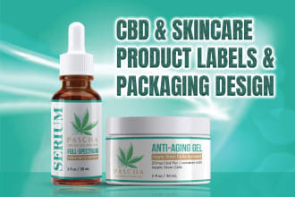 design cosmetic and cbd product labels and packaging