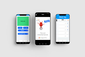 integrate admob, banner ads and interstitial ads in mobile app