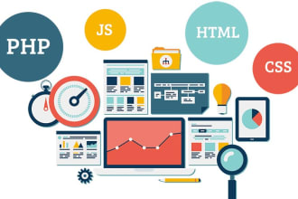 develop custom websites on PHP html mysql javascript and wordpress sites