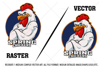 recreate vector, redraw or trace your logo and images