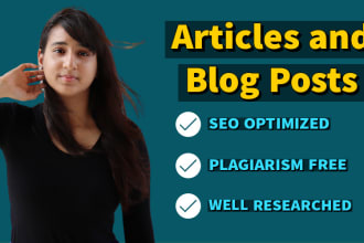 write SEO articles, blog posts, and social media content