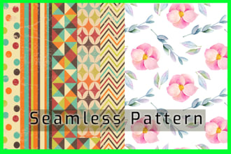 create seamless pattern design for fabric or textile print