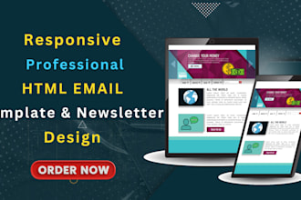 design responsive and professional HTML email templates