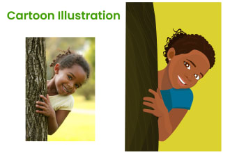 create african american children book illustration for KDP