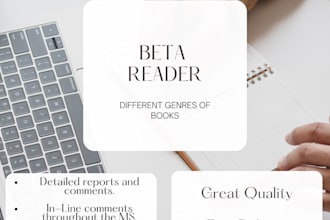 be your beta reader and sensitivity reader