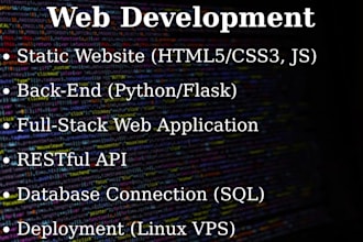 develop a web application, database, api