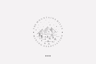 do modern line art text or badge logo design