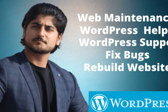 wordpress website maintenance or support or fix bugs or rebuild wordpress