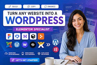 convert lovable, bolt, v0 or any ai website to wordpress elementor