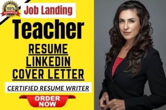 write professional teacher, professor, or lecturer resume CV