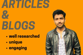 do SEO article writing, and  be your blog post writer