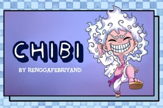 draw fan art, your photo and original character in chibi