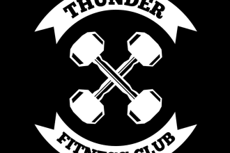 design modern fitness logo with text with any file