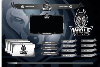 create professional twitch logo , overlays and screens