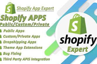 create shopify public app, custom app or private app for your shopify store
