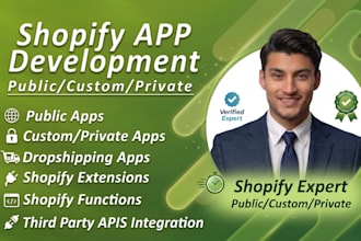 create shopify public app or shopify custom app or shopify private app for you