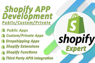 create shopify public app or shopify custom app or shopify private app for you