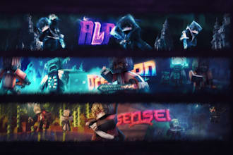 do the most professional minecraft banner for you