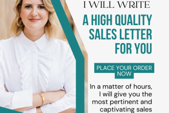 be your professional sales letter writer
