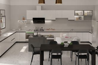 do a customized kitchen design plan with 3d renderings