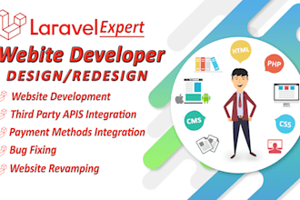 fix, redesign, clone, develop a professional ecommerce website using php laravel