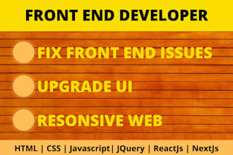 fix html, css, javascript and react bugs