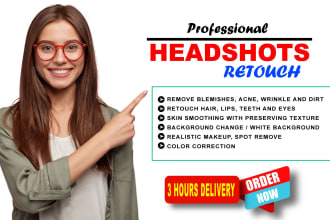 do headshot, fashion photo retouching, background removal perfectly