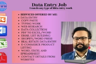 do data entry and  copy paste job