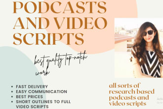 write podcast scripts for youtube