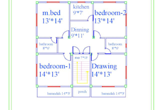 do 2d floor plan in auto cad