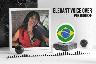 create a natural voice over in portuguese