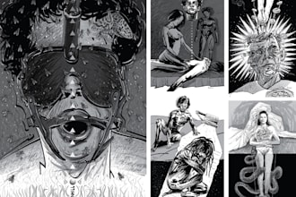 design a hand drawn art illustration for your book