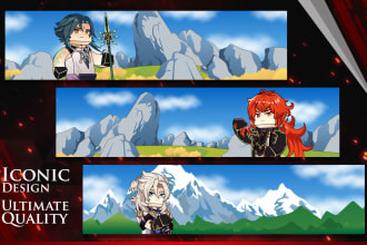 create amazing background illustrations for streamer,youtube, gamers,kick,twitch
