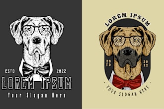 create amazing animal logo with illustration handdrawn style
